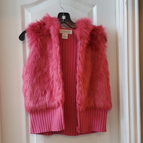 Susan Bristol Petite Pink faux fur sweater vest - Picture 7 of 8